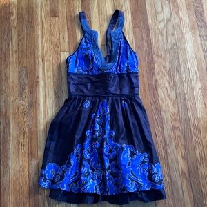 Free People mini dark navy blue dress
